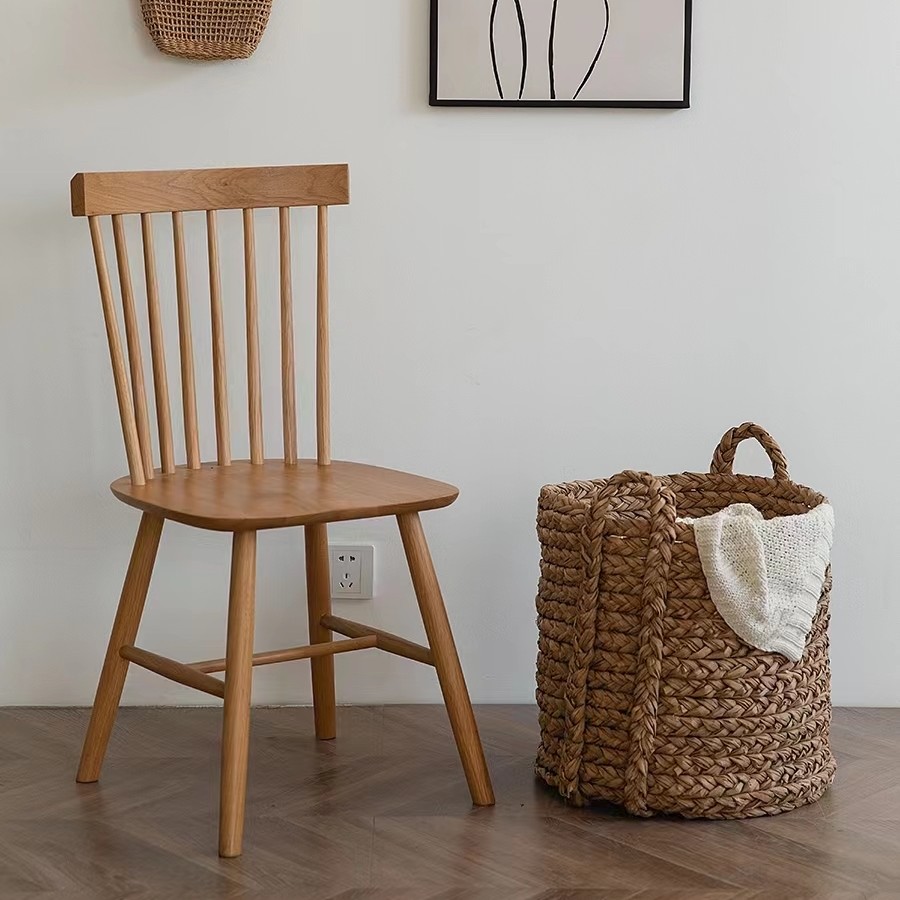 实木温莎椅樱桃木餐椅北欧简约家用客厅书房