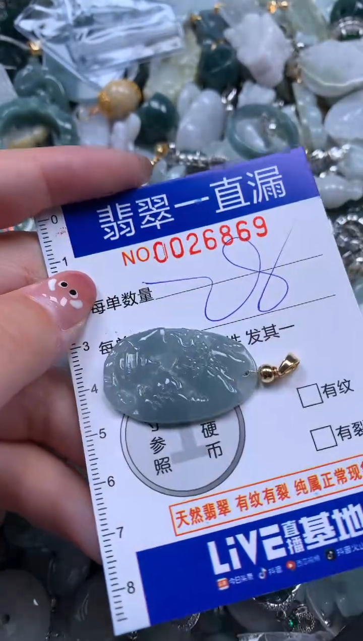 【闪购商品】翡翠颈饰未镶嵌26869配绳子