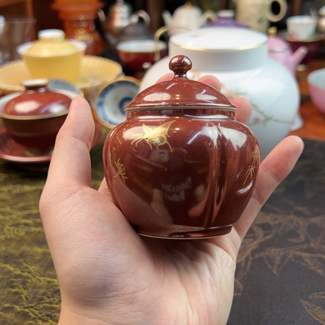 【闪购商品】密胺摆件华隐堂茶叶罐