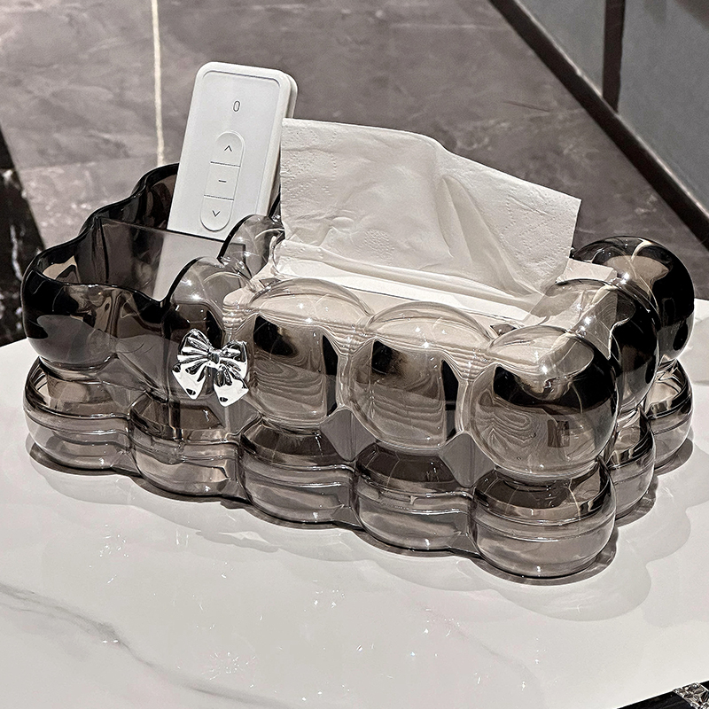 轻奢抽纸盒客厅茶几遥控器收纳盒高颜值卧室创意多功能纸巾盒新款