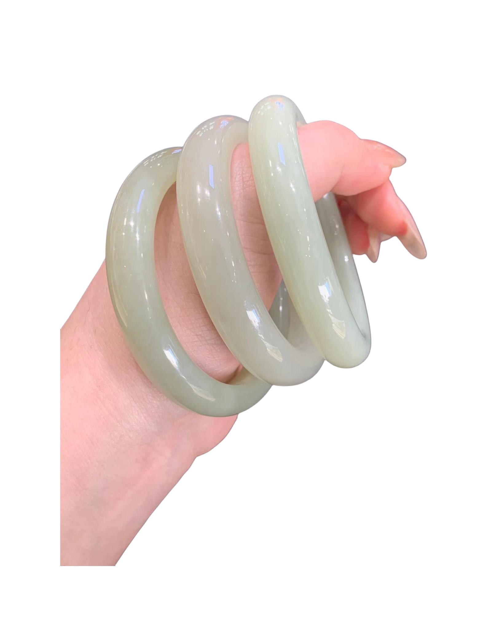 和田玉镯子温雅镯多样性发其一女款女士精美平安镯时尚高冰百搭美