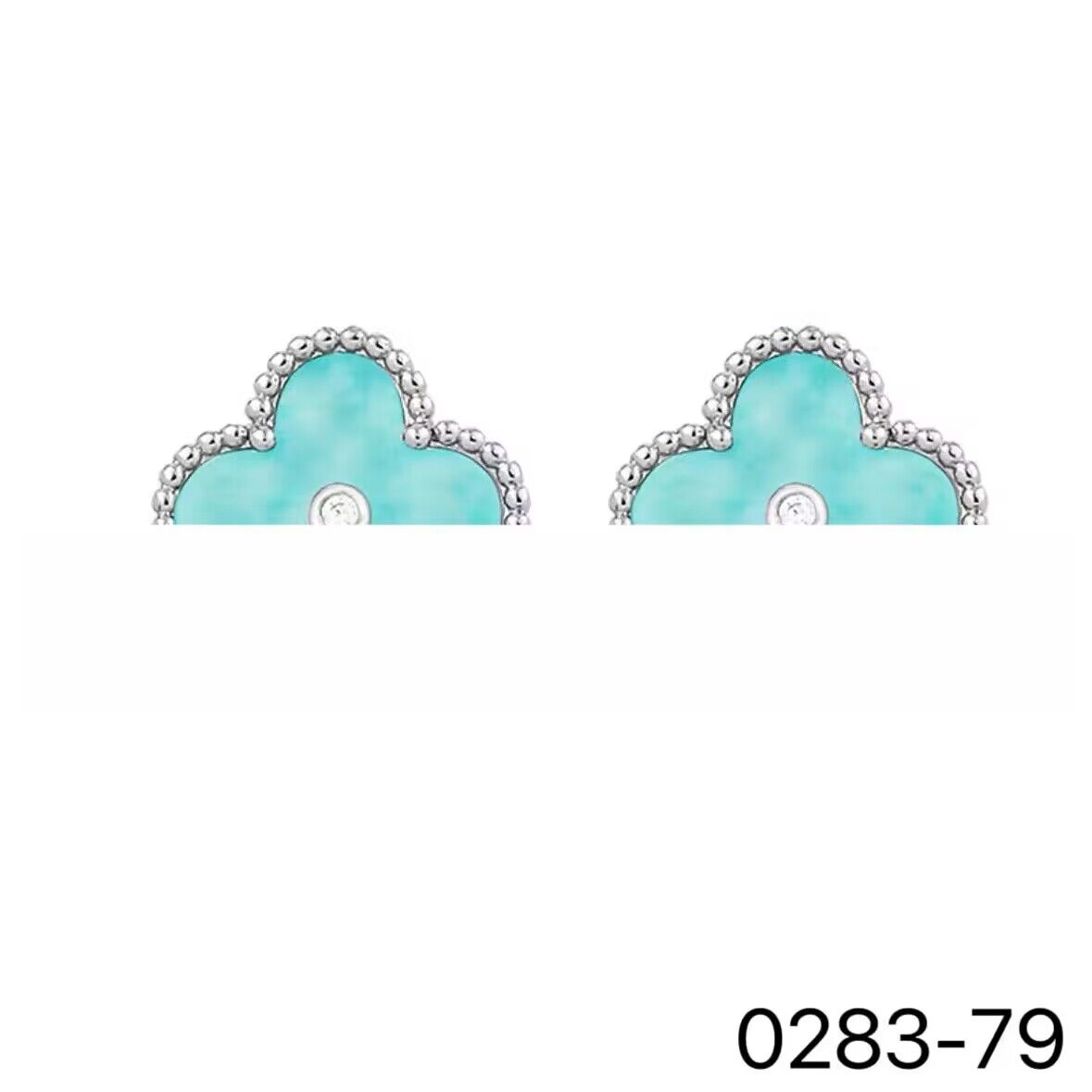 0283时尚气质复古小众简约个性经典轻奢百搭蓝色耳钉