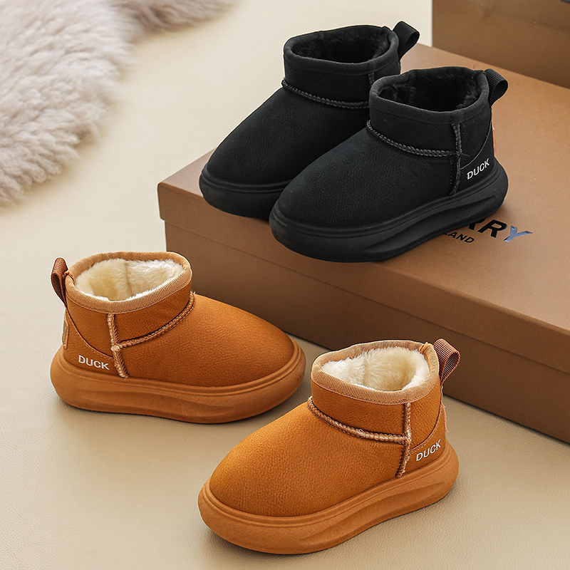 新品儿童雪地靴女童防水雪地鞋冬季男童加绒2025秋冬新款鞋子棉鞋