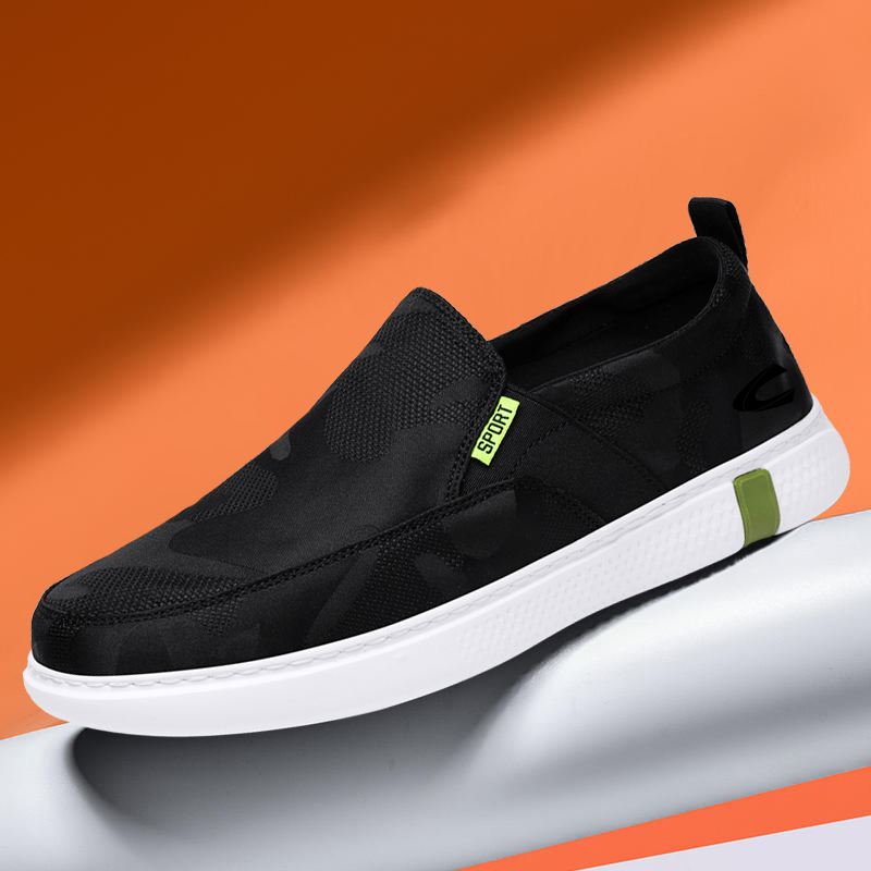 德国骆驼动感布鞋男款秋季轻便一脚蹬男鞋软底防滑爸爸休闲开车鞋