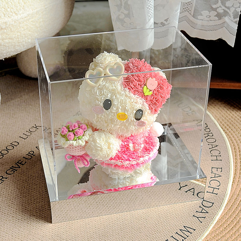 永生花hellokitty凯蒂猫哈喽KT玩偶礼盒圣诞节送老婆女友生日礼物