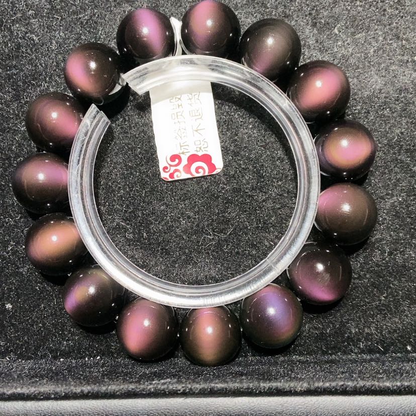 【闪购商品】黑曜岩手链未镶嵌西****弓