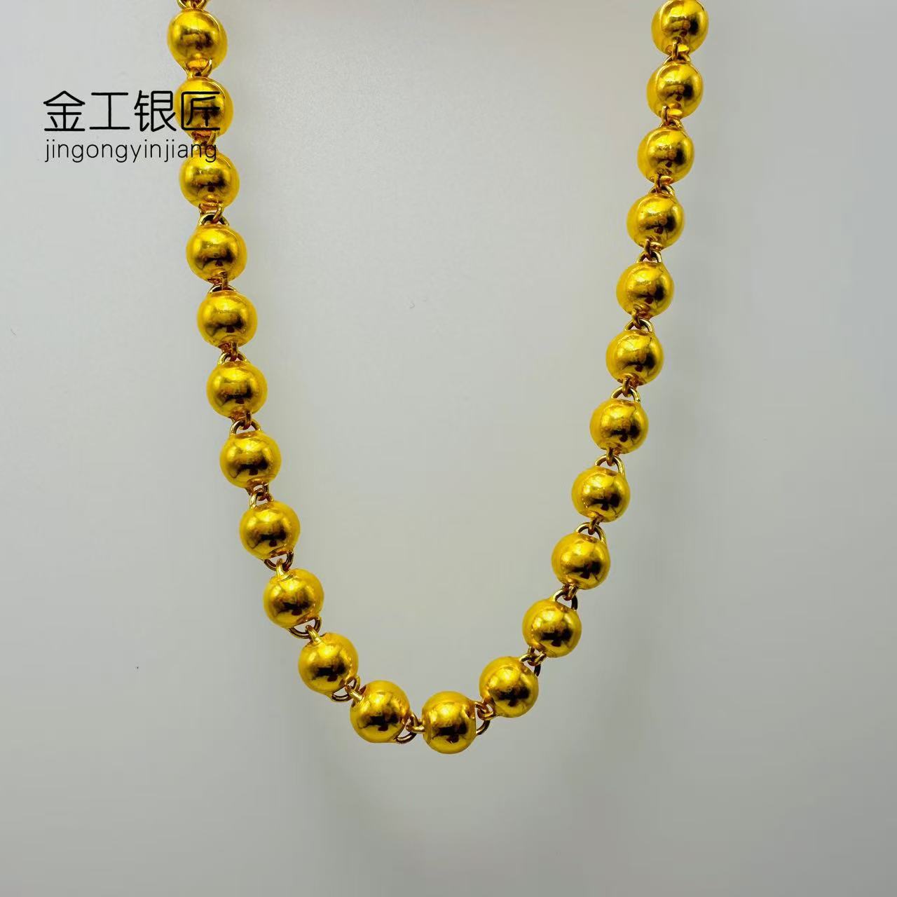 链子足银 光珠项链 经典大气百搭手工