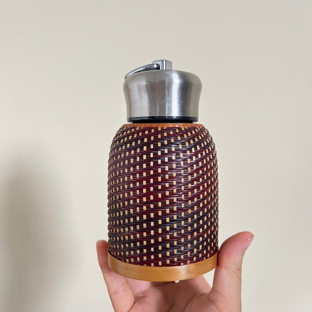 不锈钢竹编保温瓶