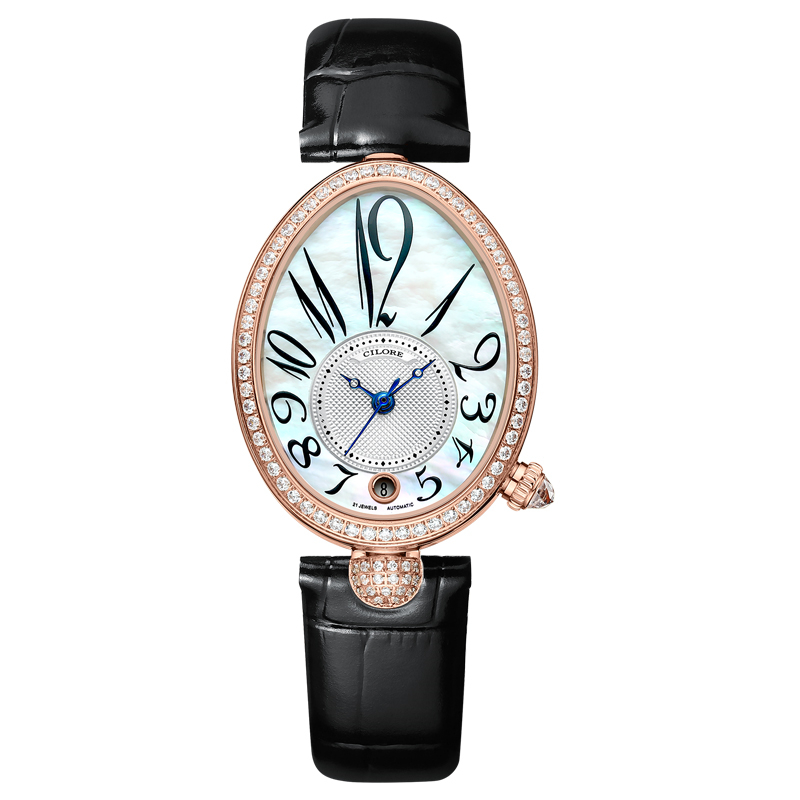 皇后系列 女士全自动机械腕表镶钻日历款（欢欢）