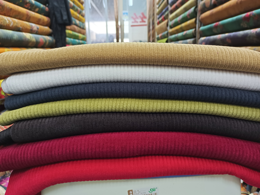 宽条雪尼尔 时尚垂感弹力套装裤子裙子服装布料 不支持七天无理由