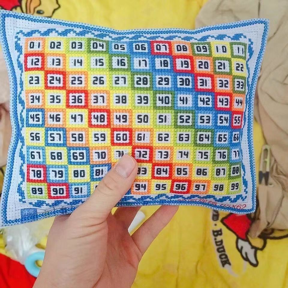 彩虹数字十字绣针插包【无填充物】快速分线分色手工分线器自己绣