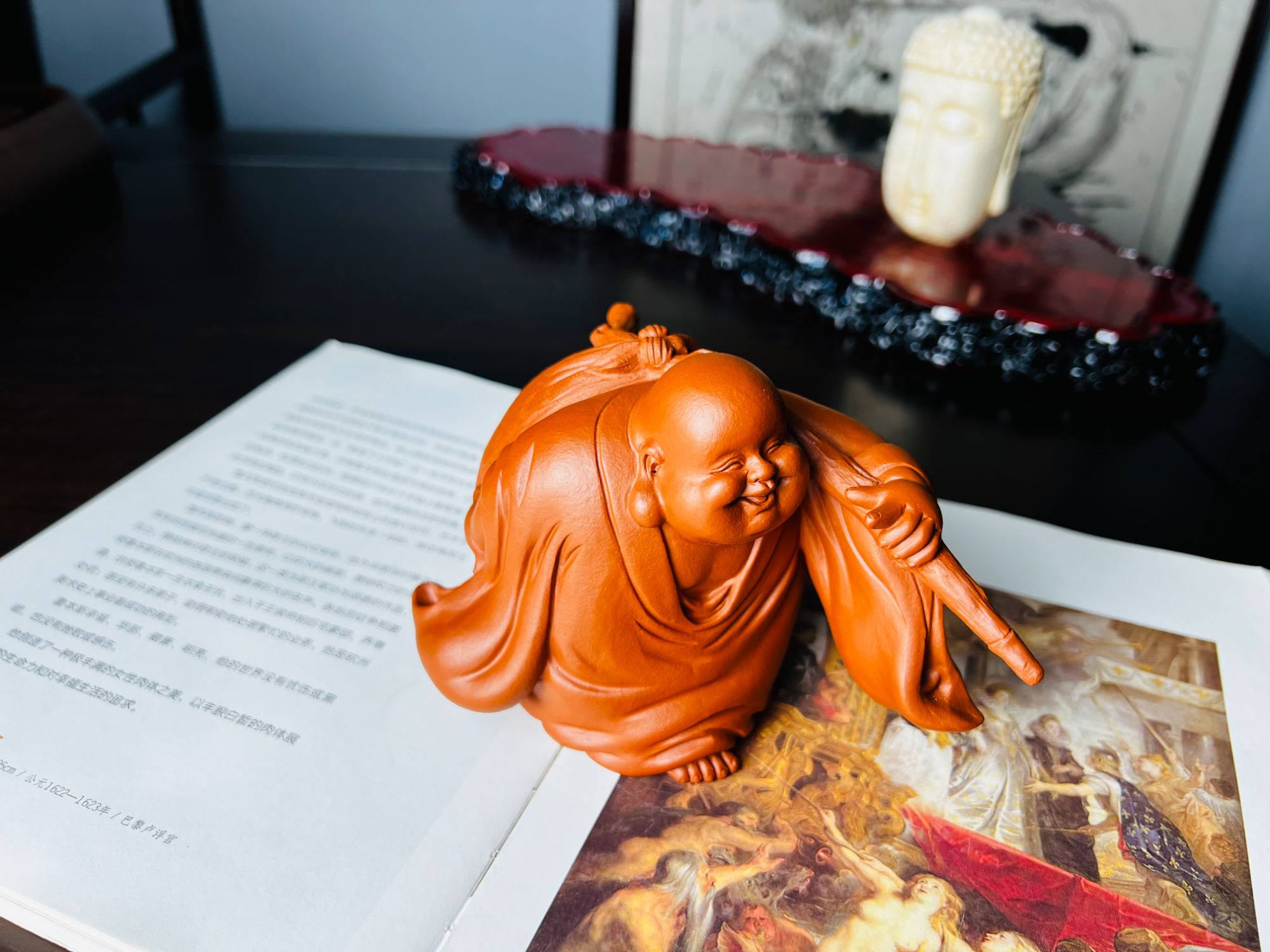 李建伟紫砂茶宠弥勒佛布袋硕果累累满载而归笑佛大肚宜兴观物紫砂