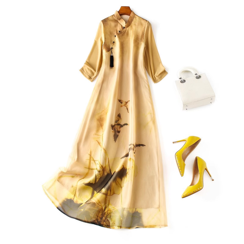 孤品宽松连衣裙大码女装连衣裙四季刺绣中东风