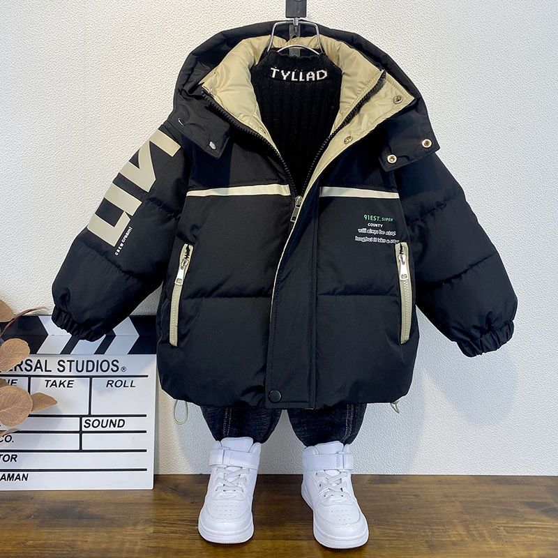波司澄男童冬季加厚羽绒服2023新款洋气儿童白鸭绒棉袄外套痞帅宝