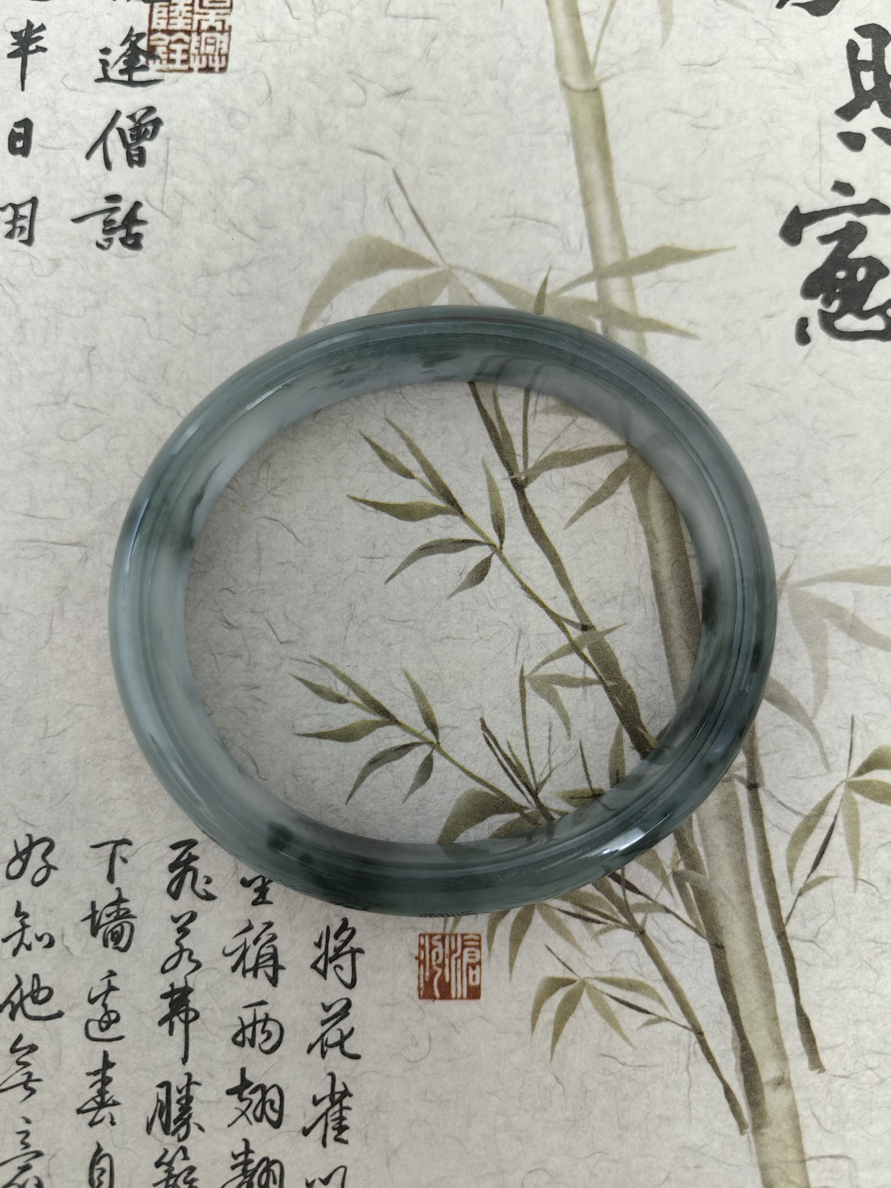 W625缅甸冰透蓝水飘蓝花贵妃翡翠