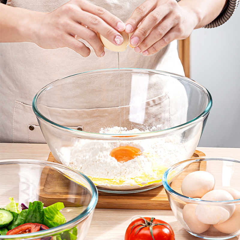 【和面两件套】2700+4500和面盆加厚耐热透明玻璃盆微波炉揉面