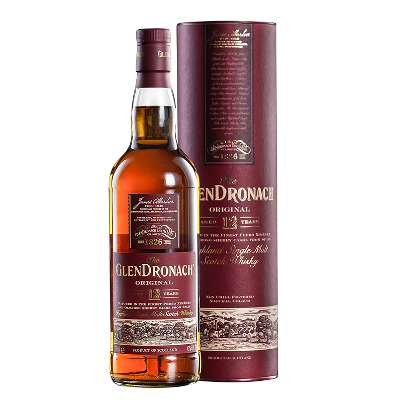 御玖轩 格兰多纳12年雪莉桶单一麦芽苏格兰威士忌Glendronach洋酒