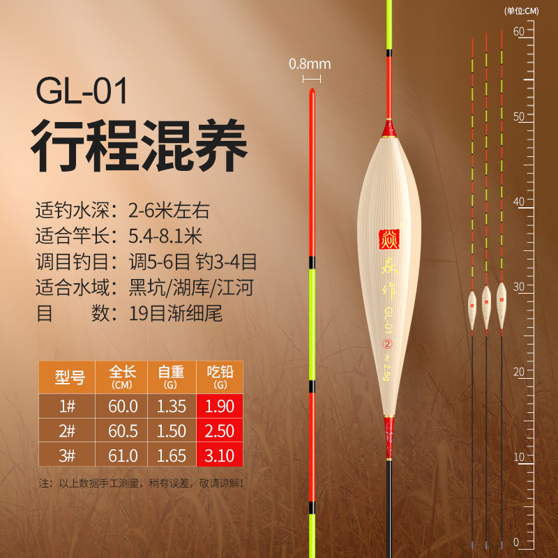 焱作顿口王手工带壳芦苇高灵敏GL01浮漂