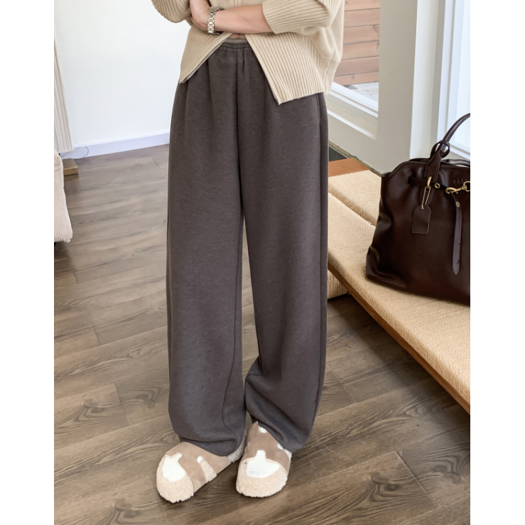 【宅】斜纹撞色窄腰加厚外穿裤子C25K46