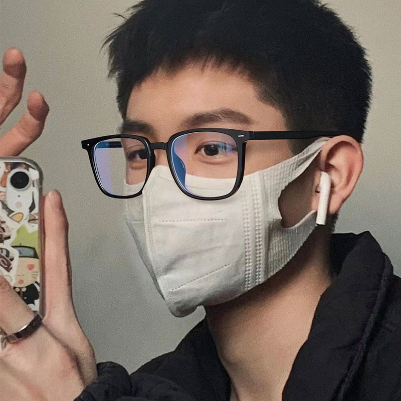 防蓝光眼镜近视男款黑框眼镜可配度数男女同款韩版潮大脸显瘦