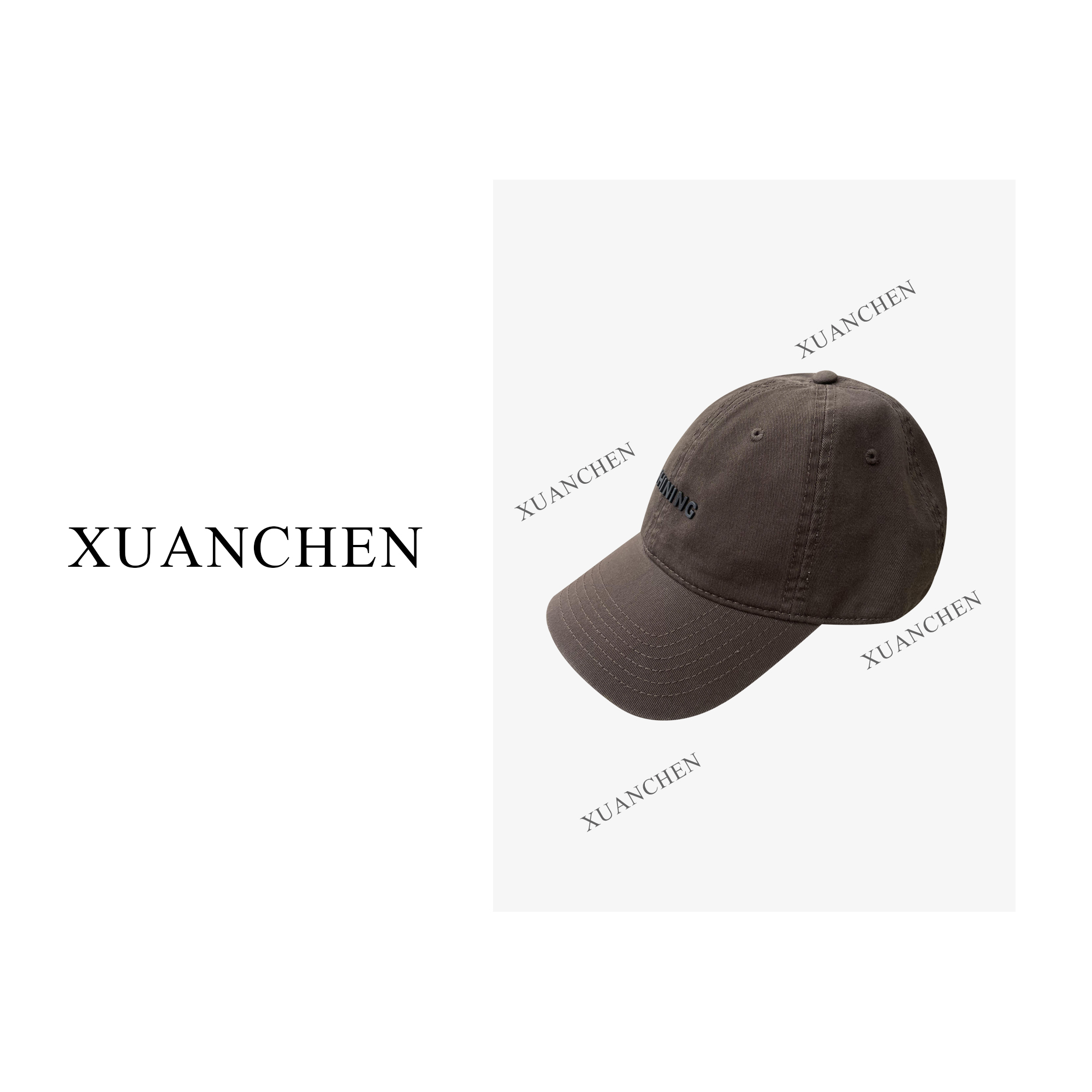 高级感字母舒适鸭舌帽复古百搭简约时尚显脸小高档ins棒球帽#1856