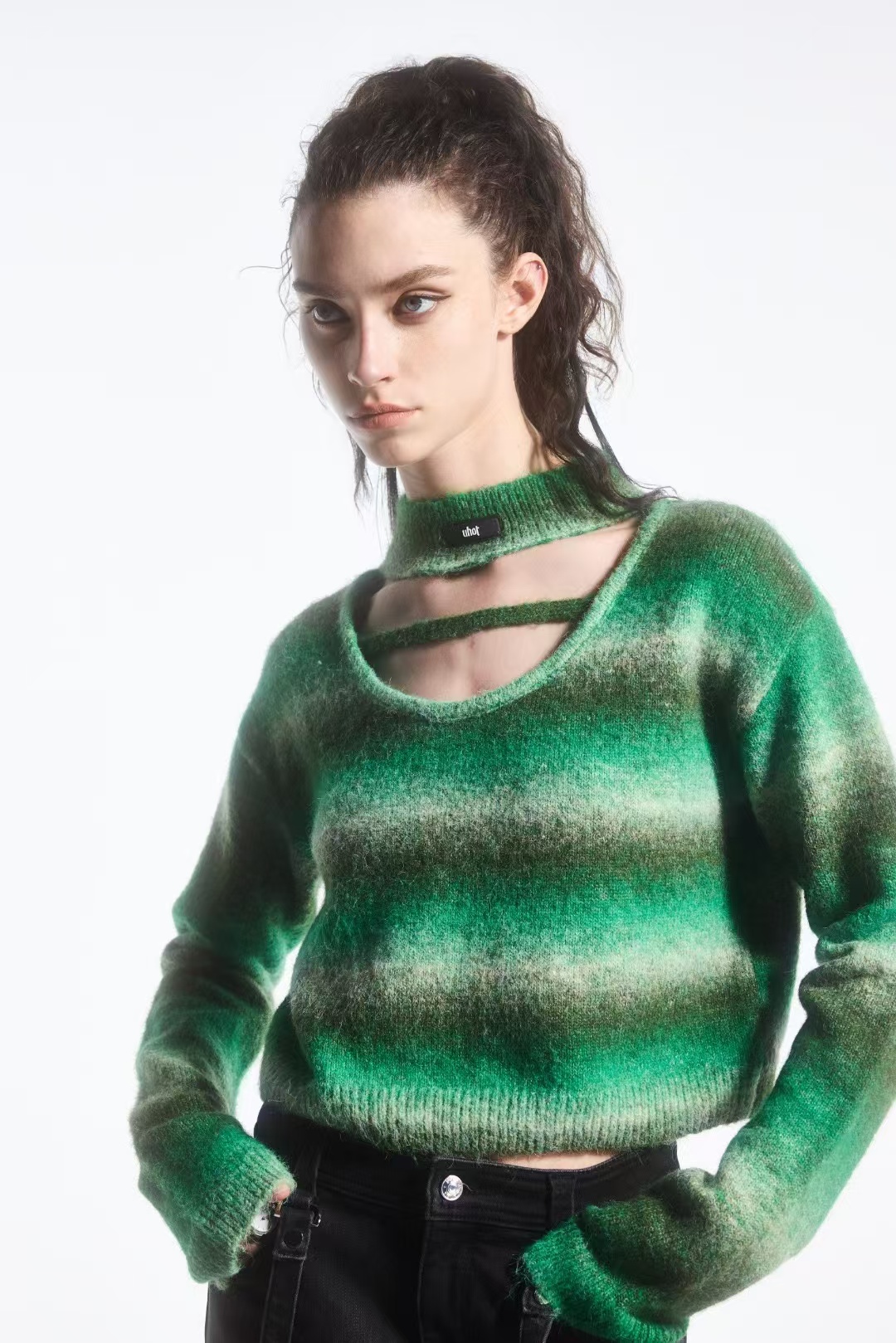 UHOT/诱货设计师品牌24秋冬 绿色渐变 毛衣 ganjue买手店