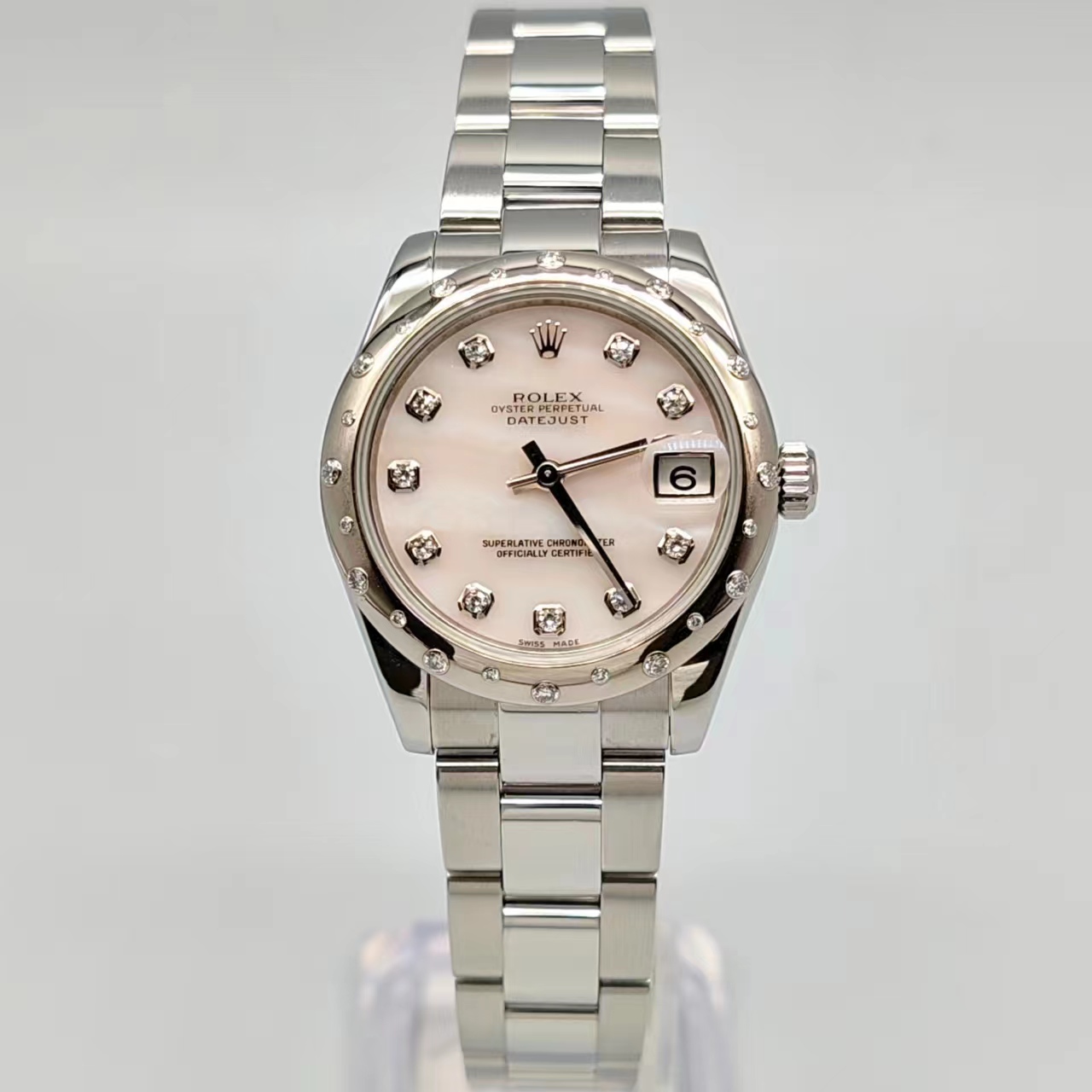 95新 Rolex/劳力士 小橘/178344/31mm/原钻贝母/自动机械/18年