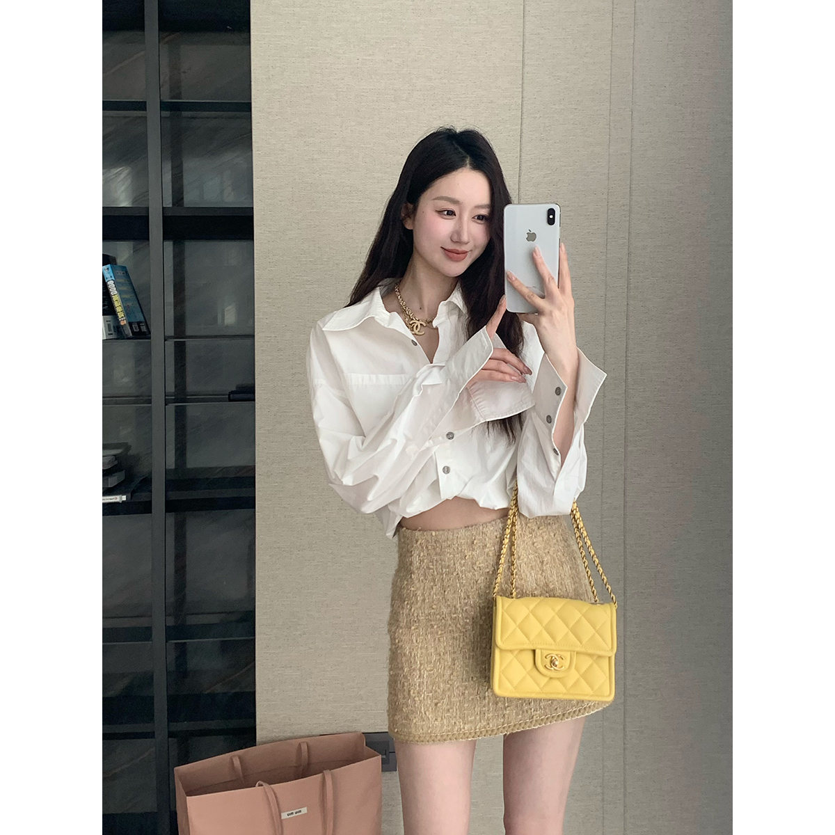  FORNI  月色小香  绵羊毛小香风编织小香半裙气质时尚重工