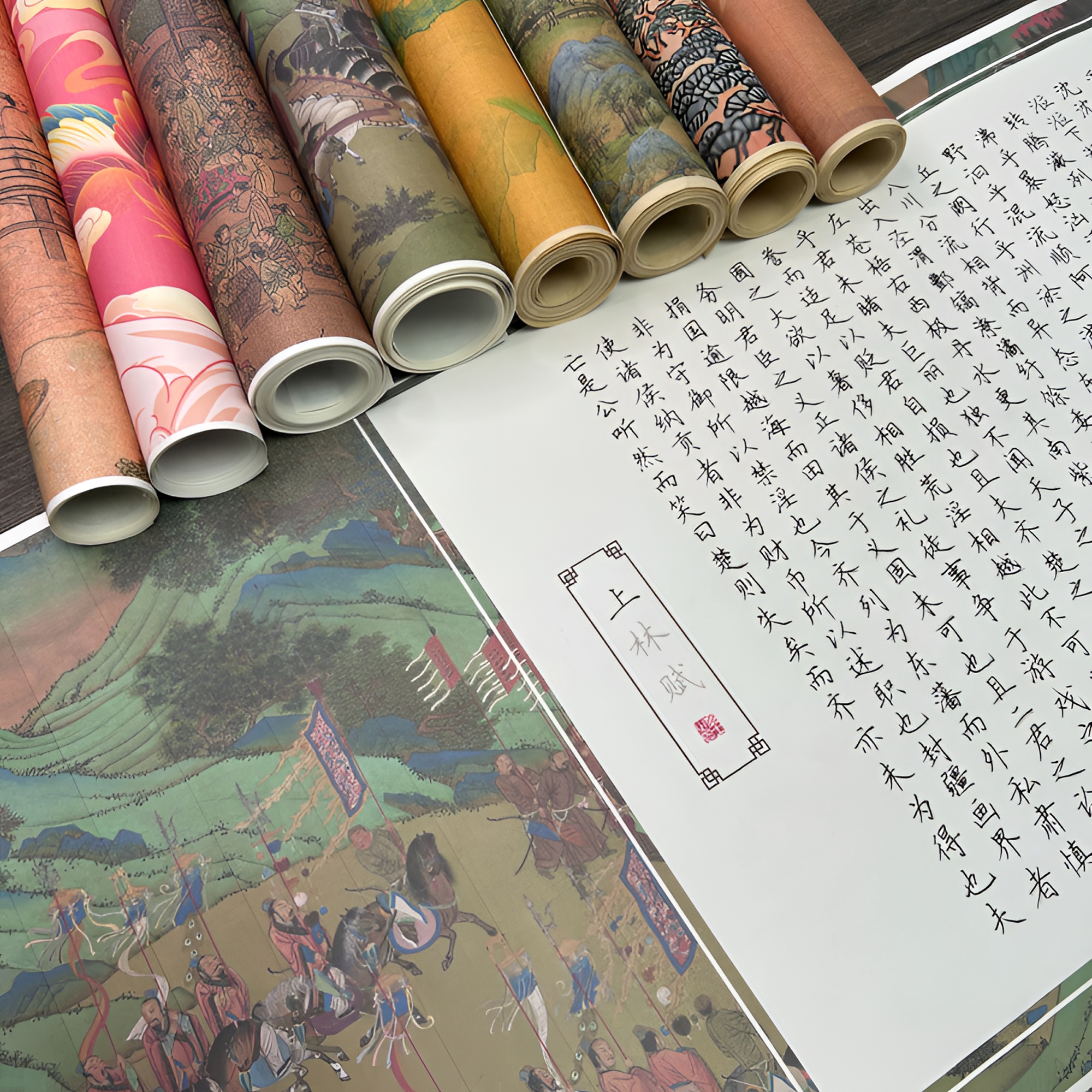 【上林赋硬笔长卷】兰亭集序凤求凰小楷长卷硬笔字帖初学者多款可选