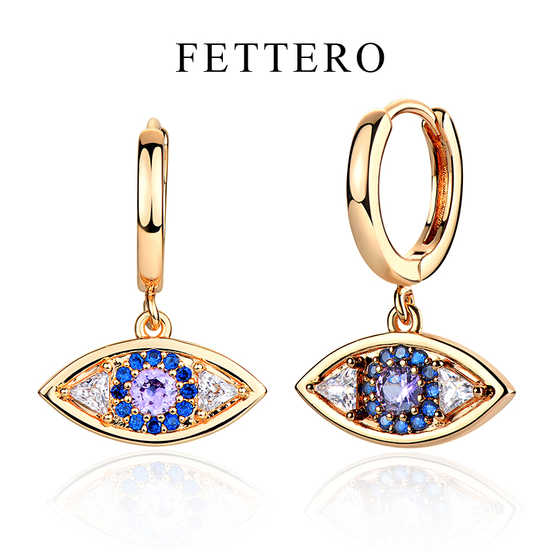 fettero 铜合金耳饰 【梅花恶魔之眼耳环】高定设计轻奢小众气质