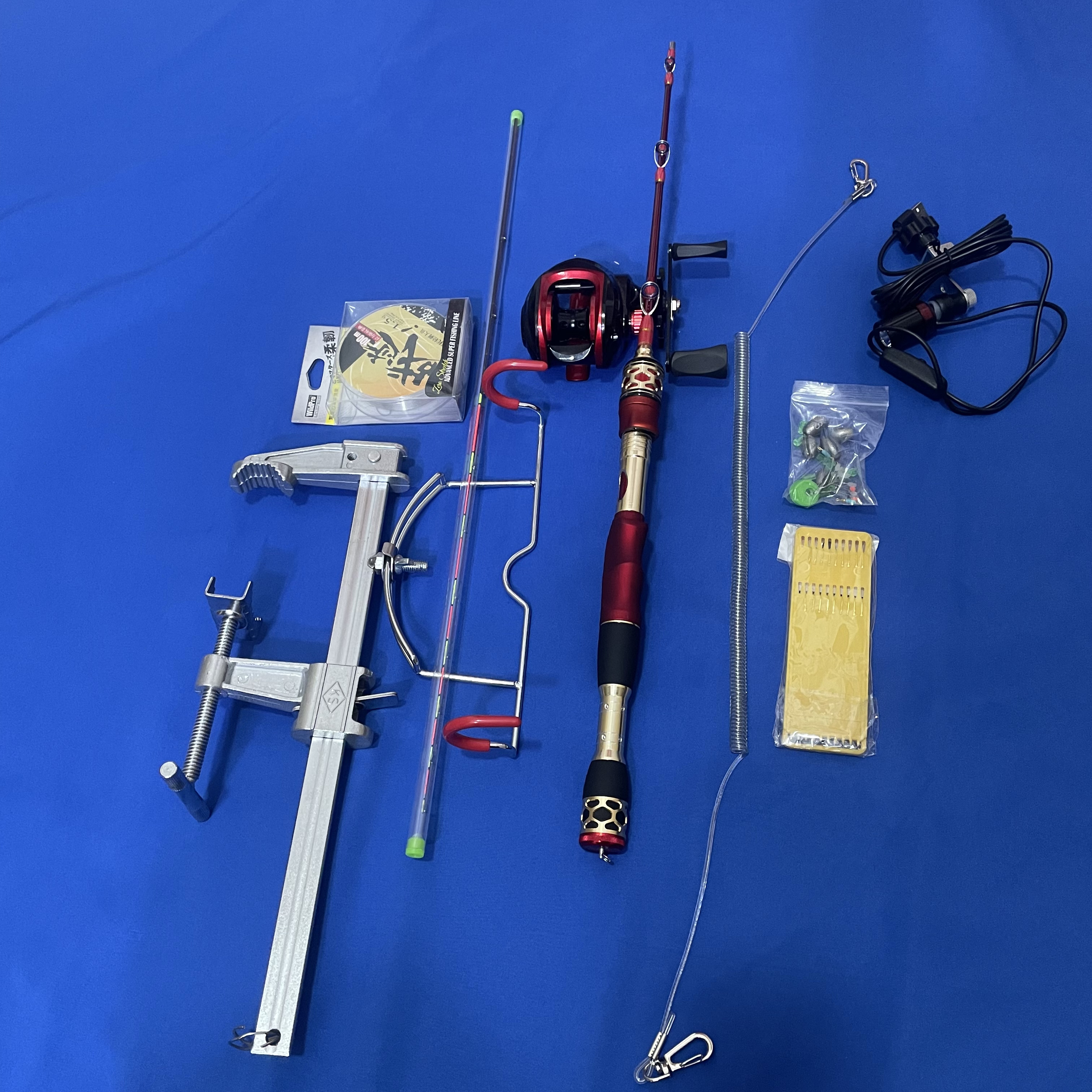 筏桥钓船伐排筏桥筏套装水滴轮筏轮鱼竿岸筏海筏支架