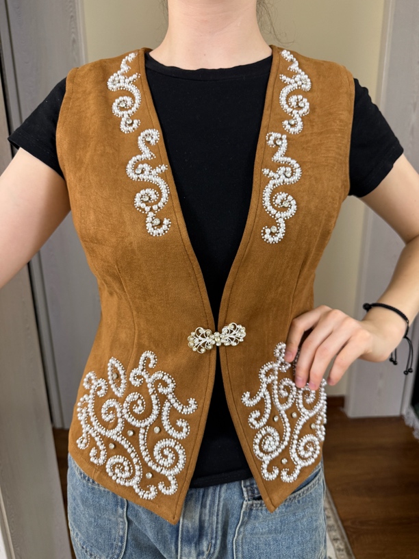 民族风设计款马甲