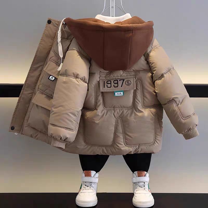 新品巴拉巴拉男童棉质服韩版帅气加绒加厚中大童棉衣儿童棉外套20