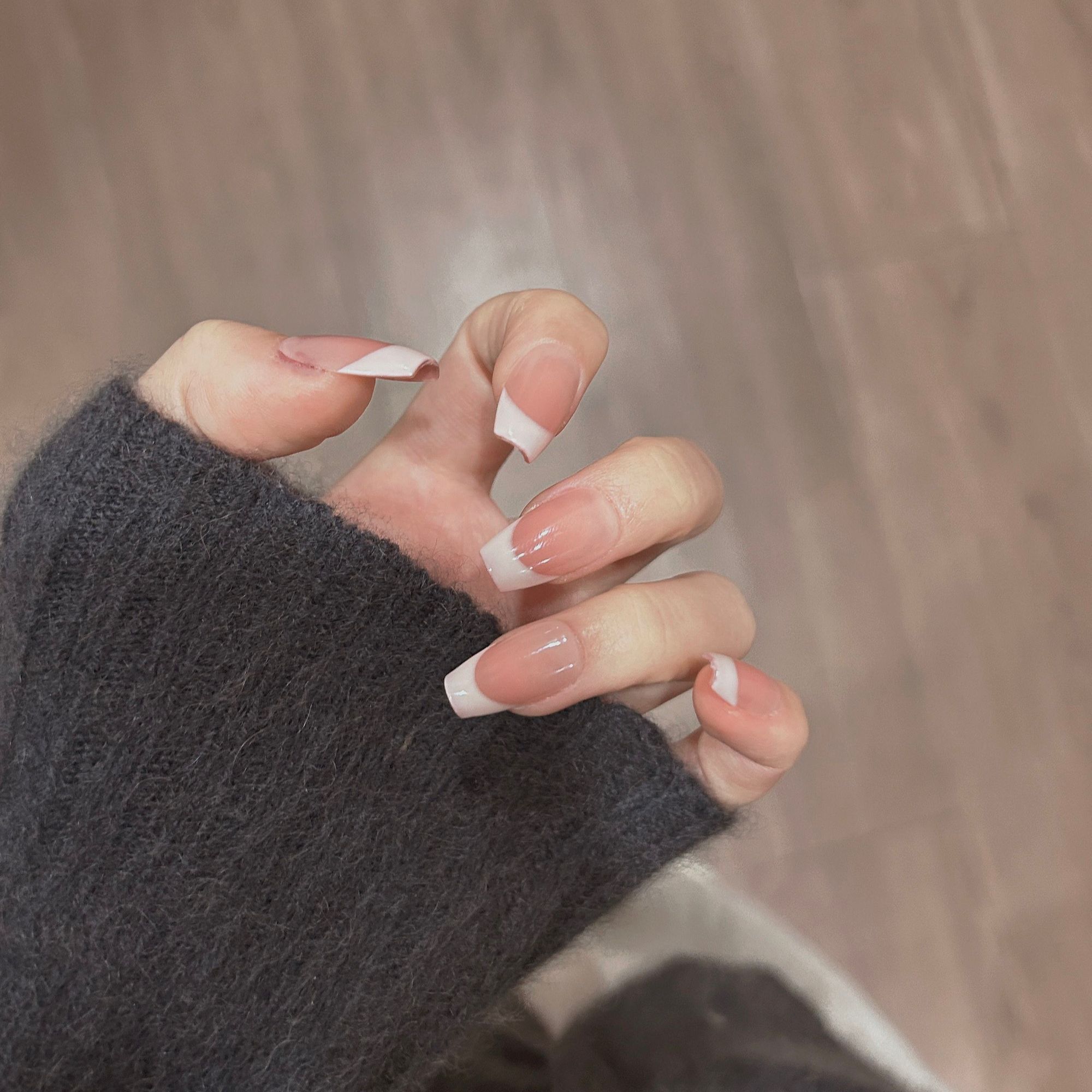 【法式】显白简约款气质温柔美甲手工穿戴甲