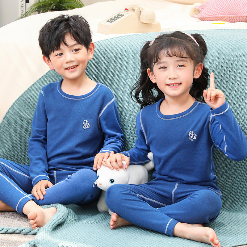 热卖儿童秋冬暖绒秋衣秋裤套装2022新款宝宝女男睡衣家居服保暖内