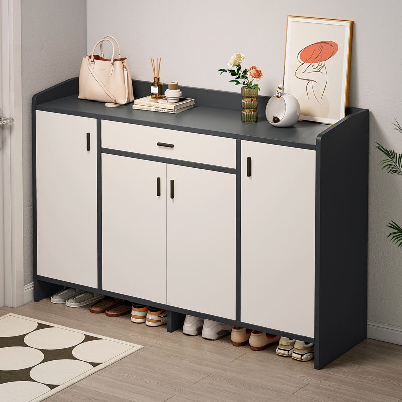 80高实木生态板鞋柜入户门口简易收纳鞋架简约大容量轻奢