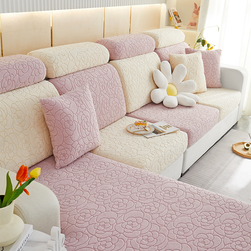 花漫通用沙发套垫简约防滑防猫水洗弹力布艺防尘通用型沙发盖布