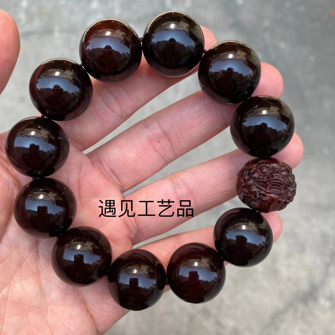 印度小叶紫檀2.0(檀香紫檀)老料男神霸气款经典款念珠文玩好物