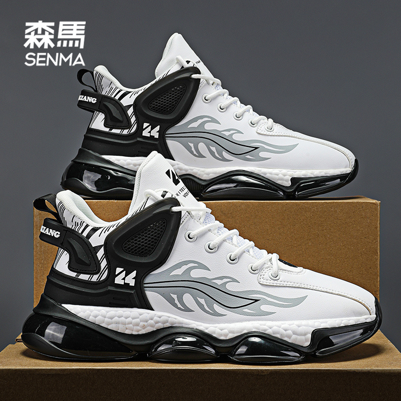 SENMA/森马冬季男鞋防寒加绒百搭运动休闲鞋学生跑步增高老爹棉鞋