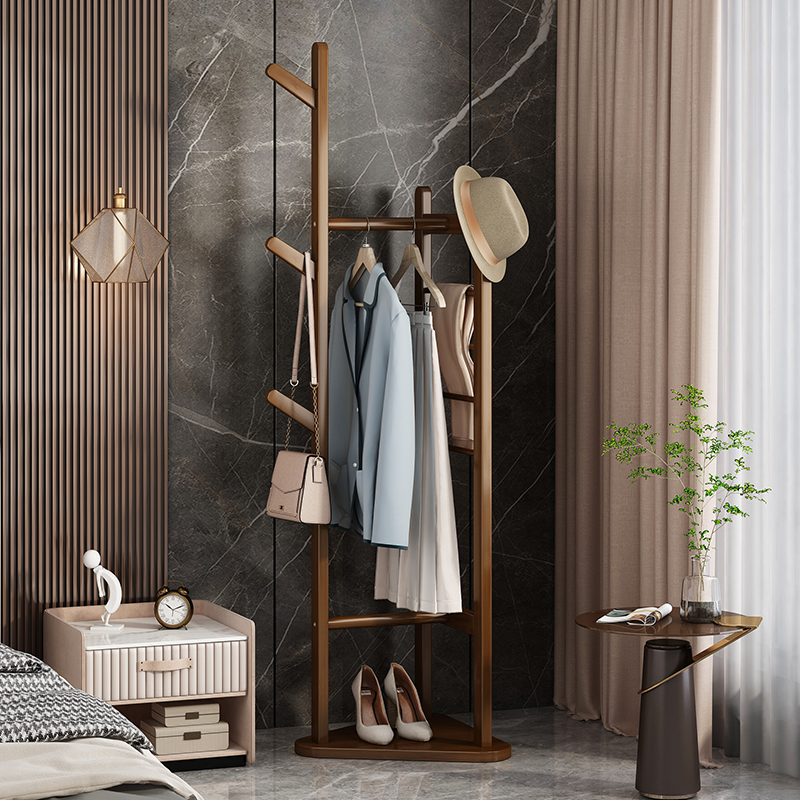 房间简易挂衣架落地卧室家用衣帽架多功能一体不占空架置物收纳架