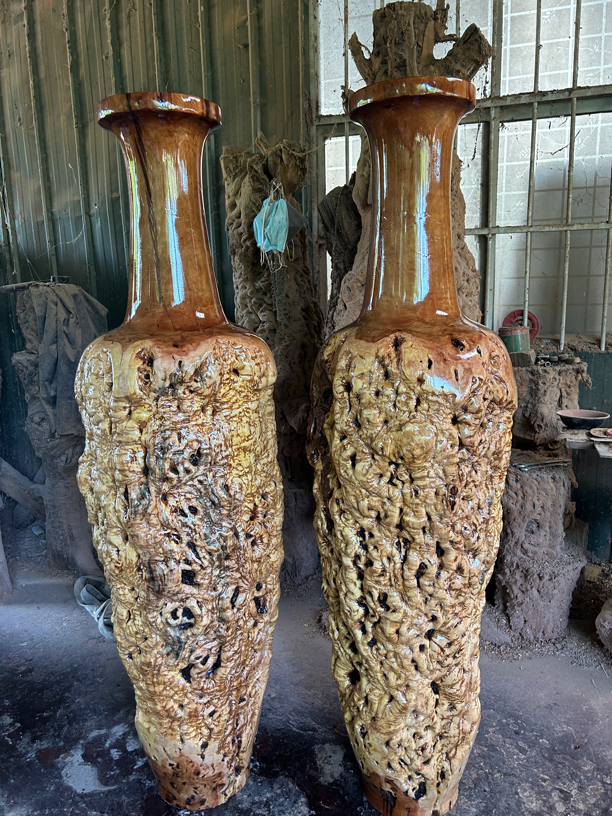 龙纹枣木花瓶，实木整做，不拼接，不涂色