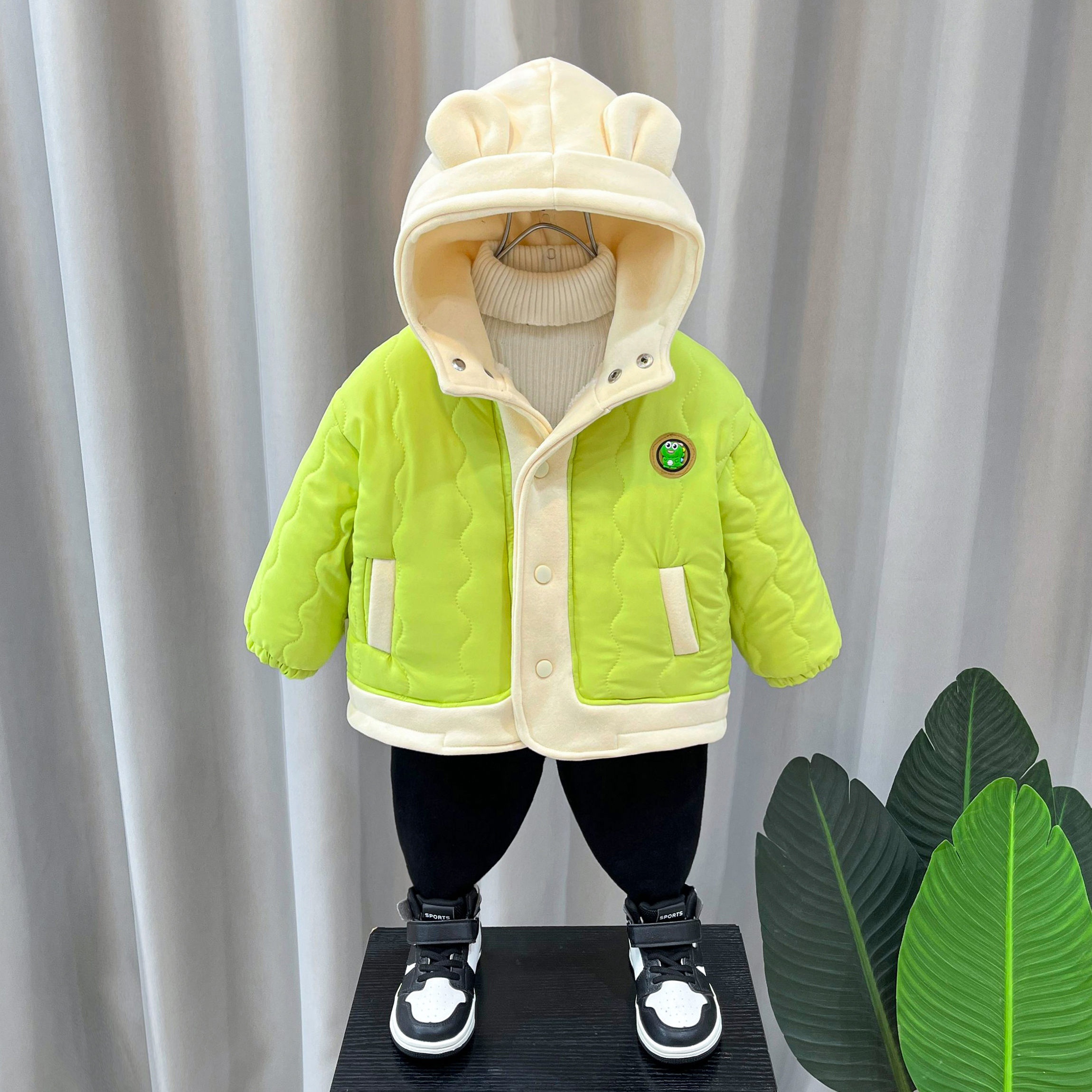 男童棉服外套冬季儿童运动棒球服小童秋冬上衣夹棉5宝宝薄棉衣3岁