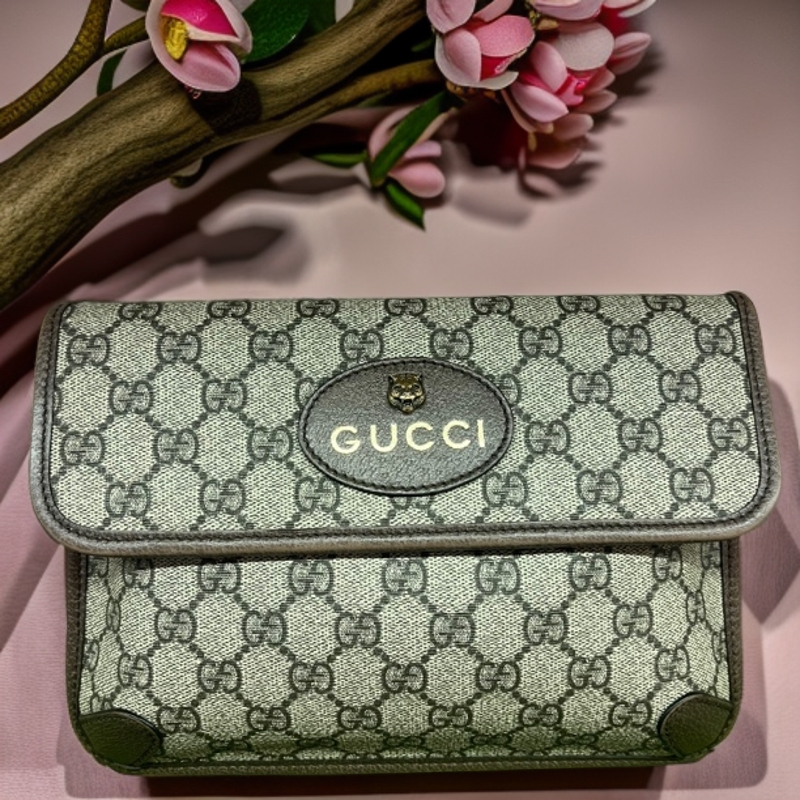 95新 GUCCI/古驰 虎头斜挎胸包时尚潮流设计多功能腰包006368