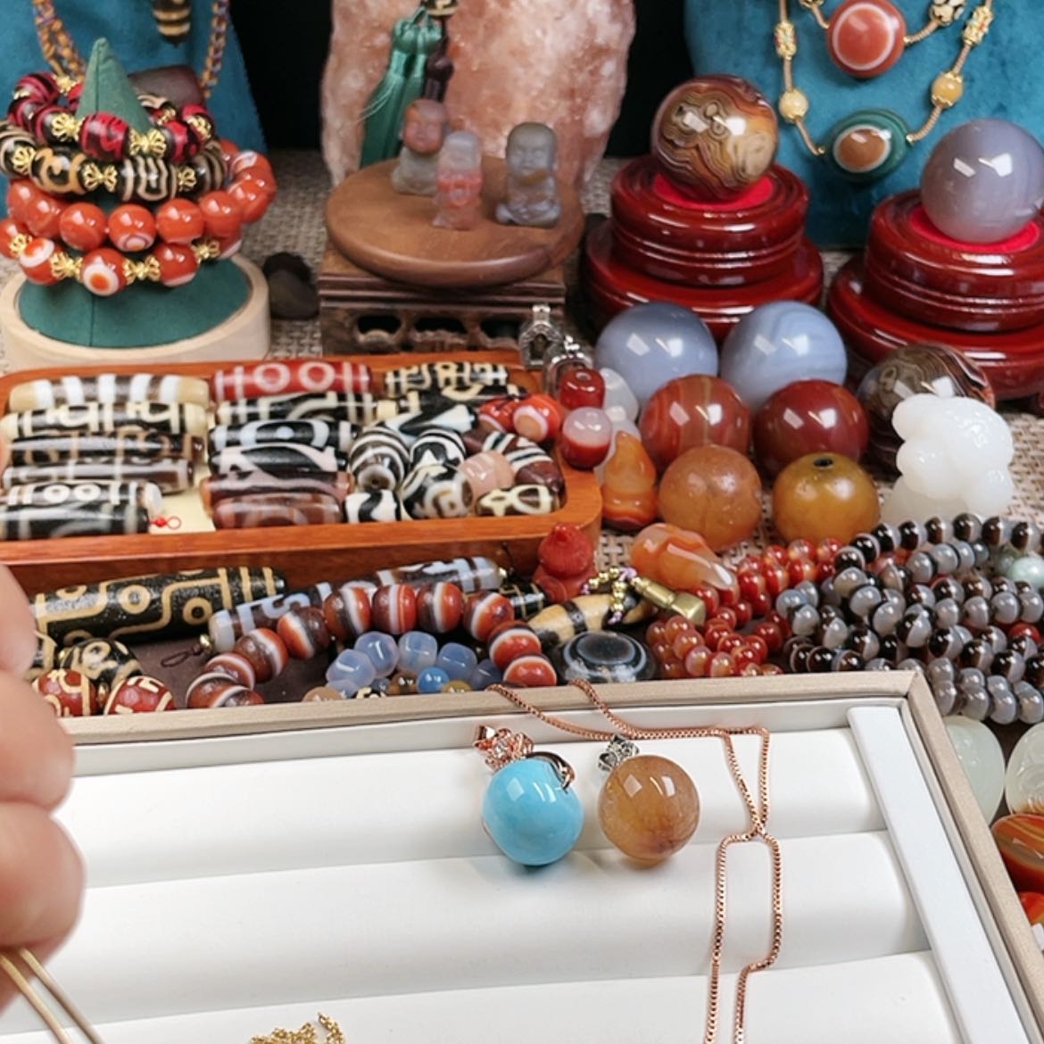 【闪购商品】玛瑙/玉髓珠宝半成品未镶嵌毛****晶