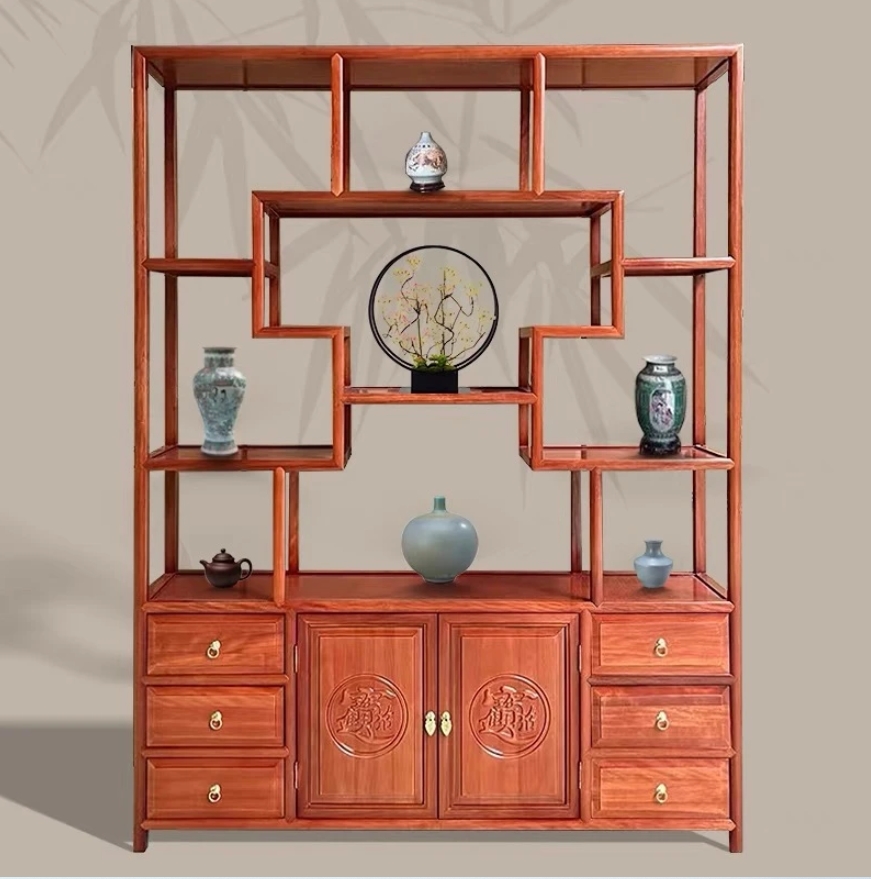 1.3米/1.5米多宝阁实木博古架隔断柜屏风柜玄关柜经典家用办公用