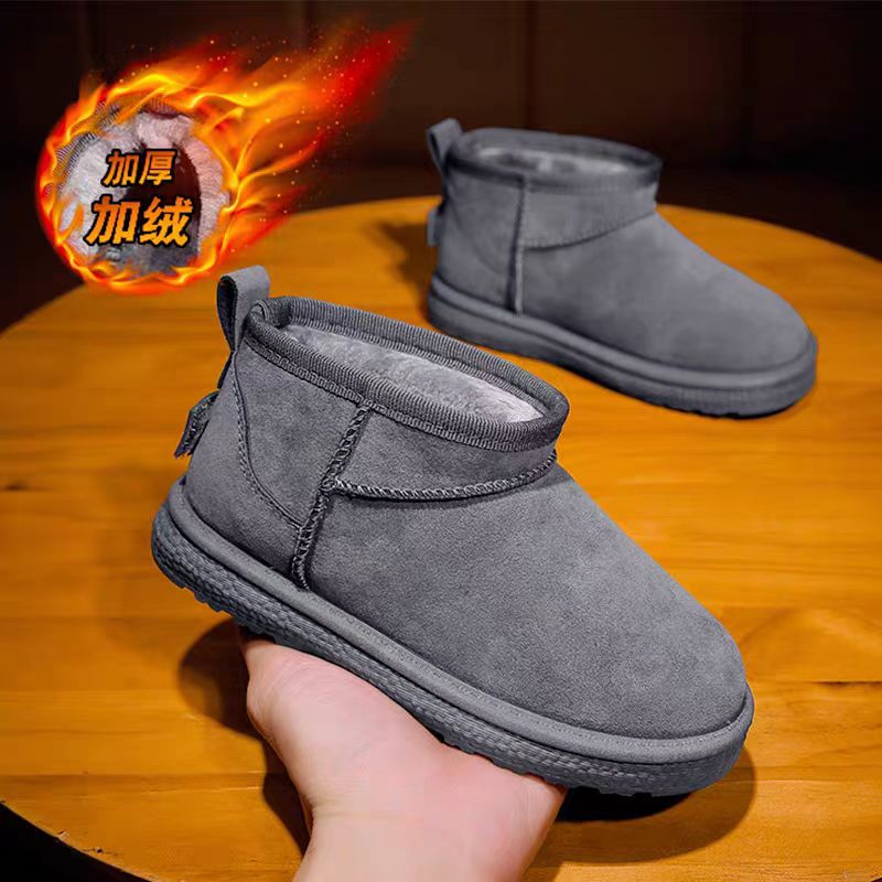 【1851】太阳家A-19冬季雪地靴大棉加绒保暖百搭革面防水低筒童鞋