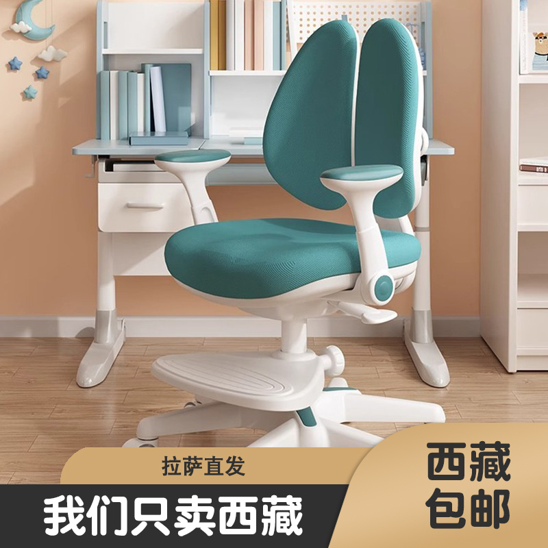 西藏包邮儿童学习椅可升降调节矫正坐姿座椅初中小学生写作业椅子