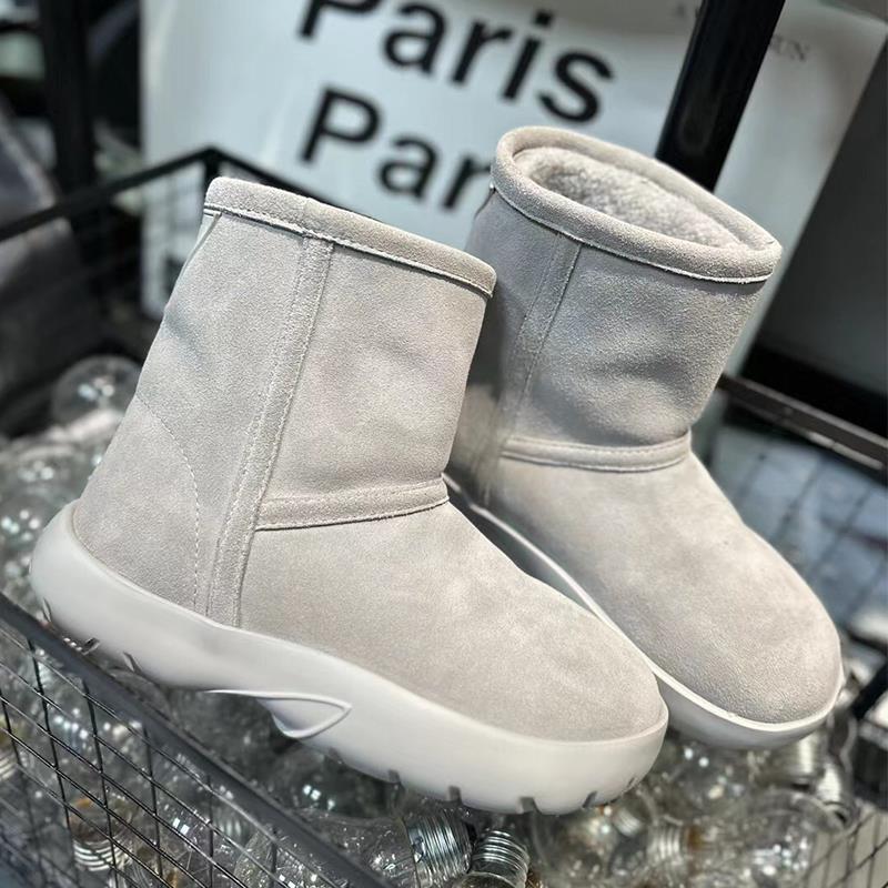 皮毛一体雪地靴新款女冬加绒加厚东北大棉鞋一脚蹬厚底雪地棉