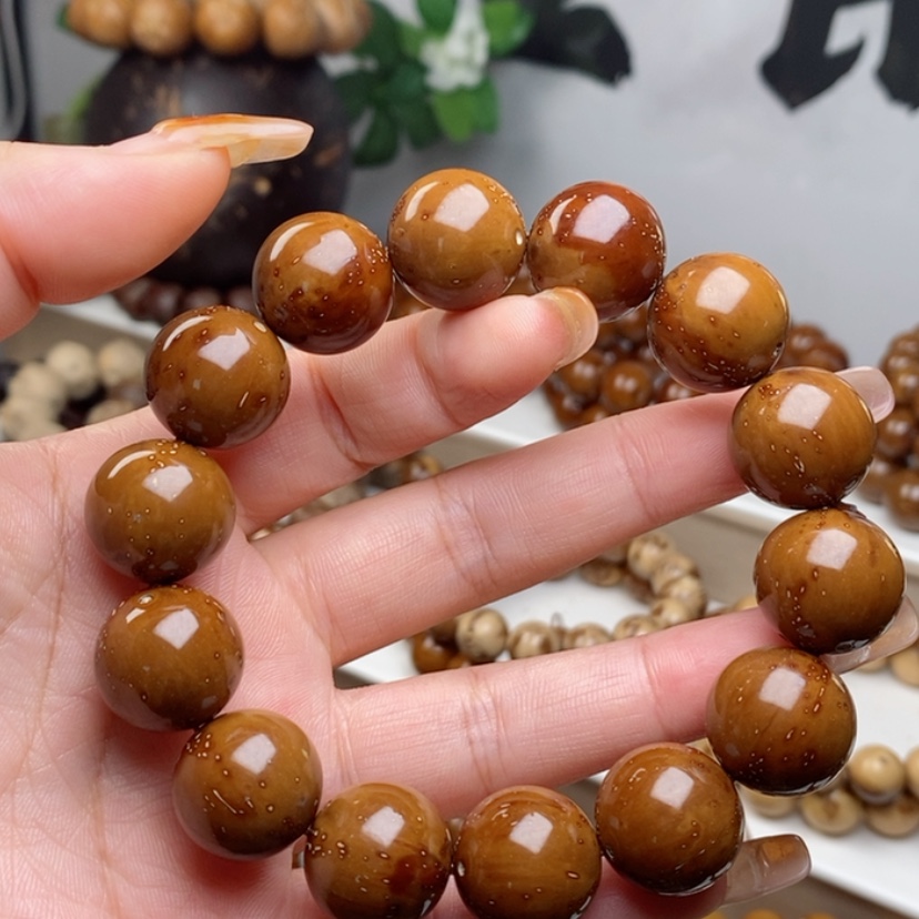 【闪购商品】紫金鼠手串17光珠反油
