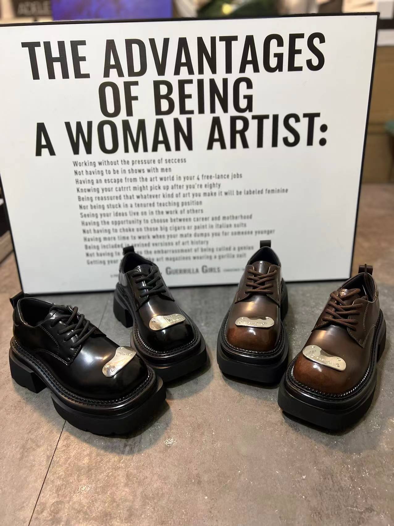 唐小肉潮搭厚底六厘米大扣件乐福鞋 百搭异形底浅口经典单鞋8827